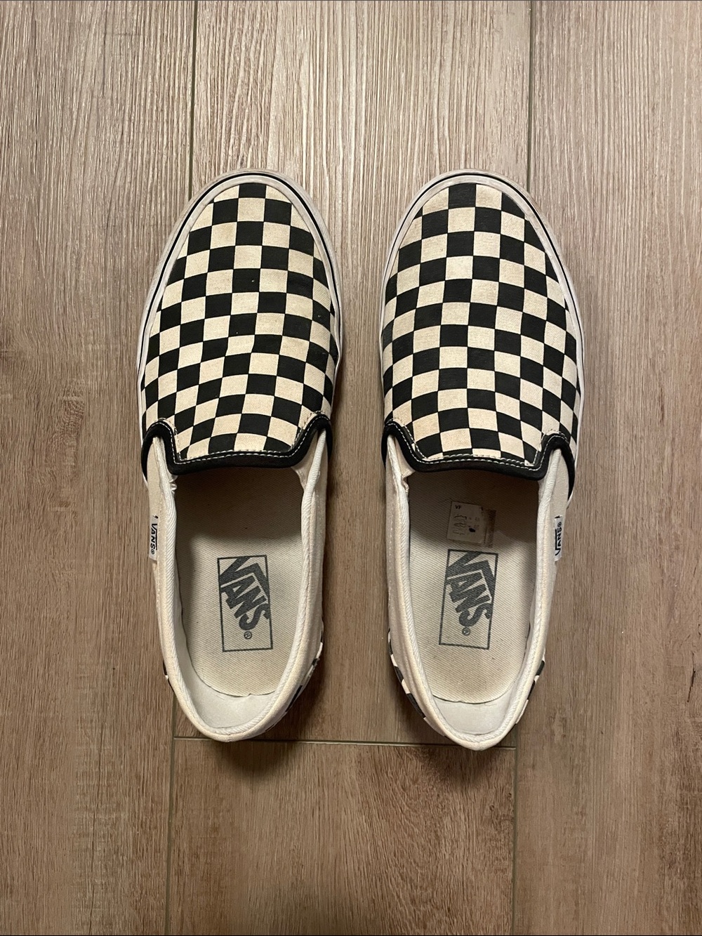 Vans Checkerboard Slip-On Sneakers - Black & White